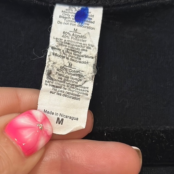 Black and Orange Crop Tank Top Relaxed Fit - Picture 2 of 5